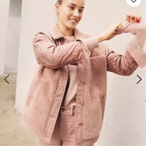 Madewell pink Sherpa jacket